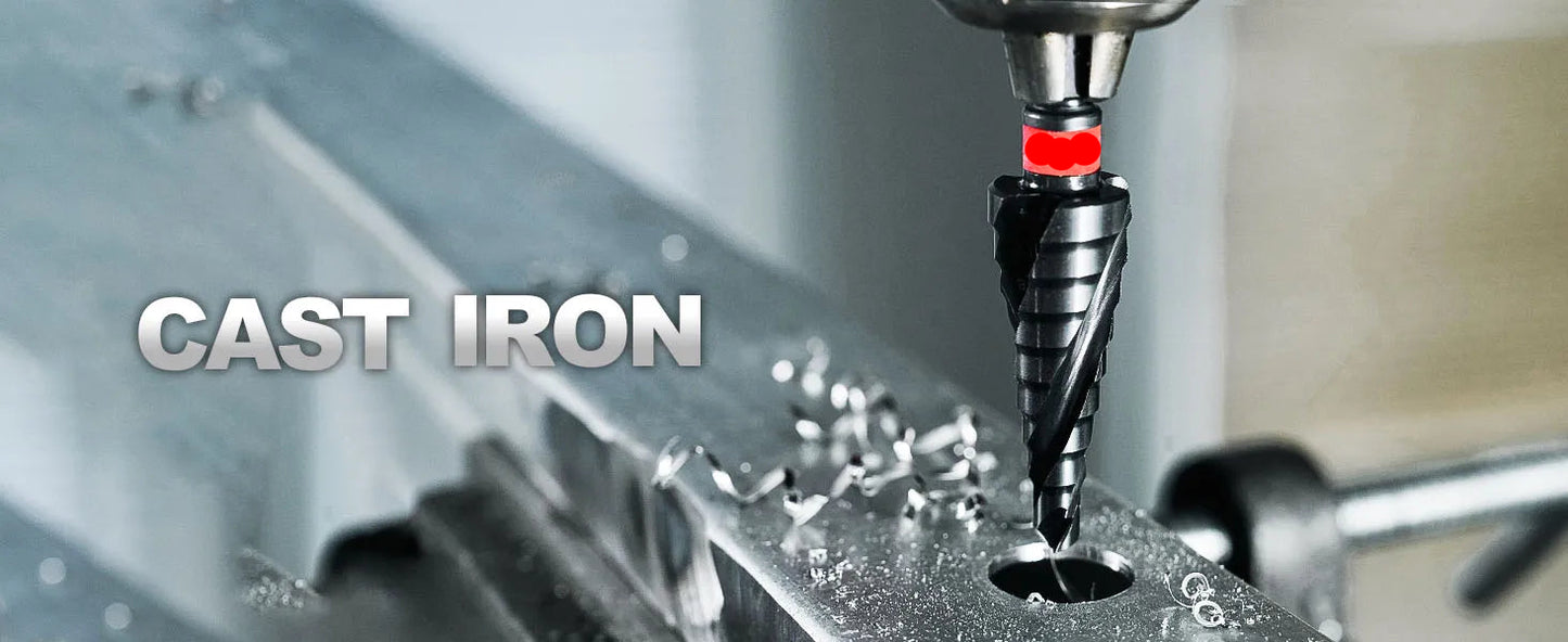 3‑Piece Spiral Step Drill Bit Set – AlTiN Coated M35 Steel (1/8"–7/8")