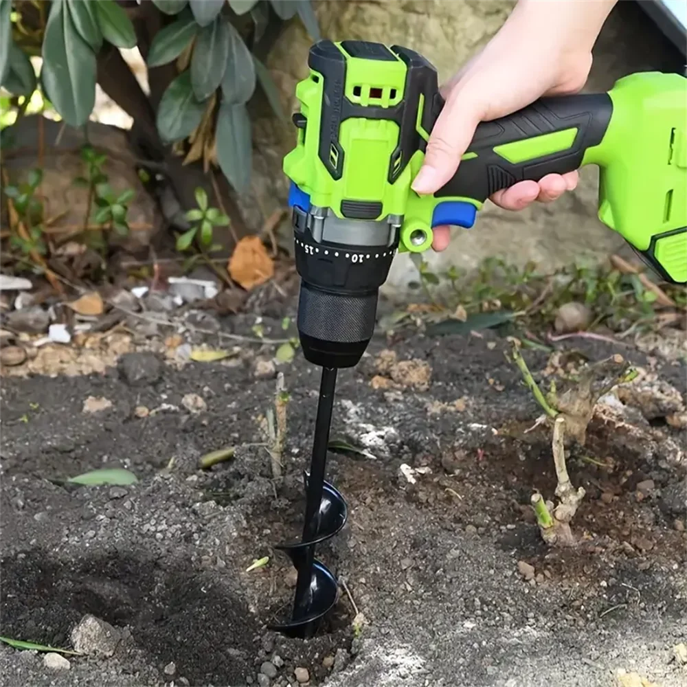 Garden Spiral Auger Drill Bit (3/8" Hex Drive) – Easy Hole Digger for Bulbs & Seedlings