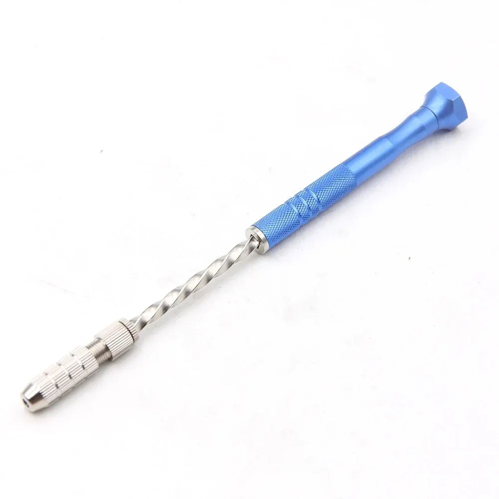 Manual Hand Twist Drill Set – Extended Reach with 10 Micro Drill Bits
