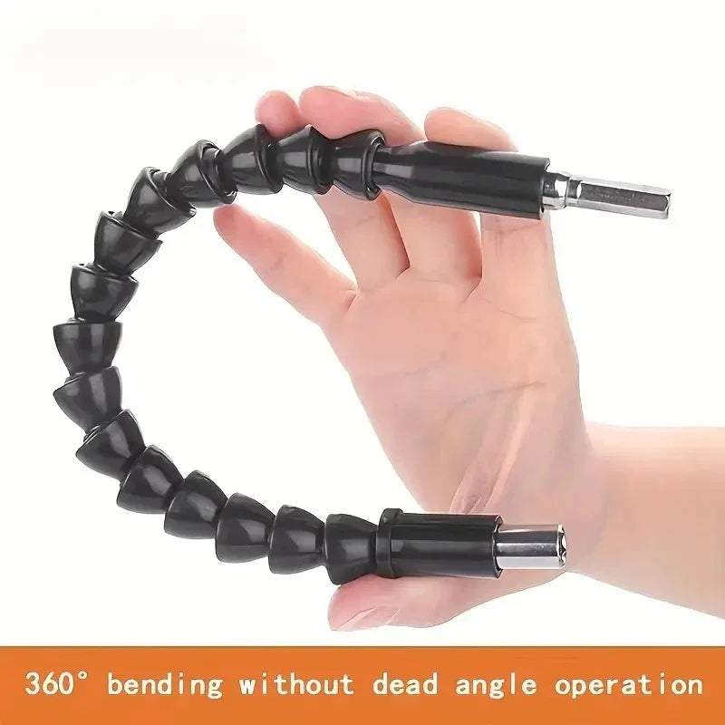 Flexible Drill Extension & Nut Driver Bit Set – Bendable Right Angle Adapter