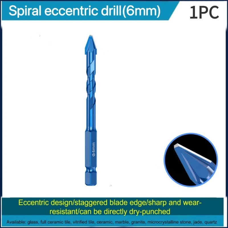 High-Hardness Eccentric Drill Bits – For Tile, Glass, Metal & Wood (Singles & Multi-Pack)