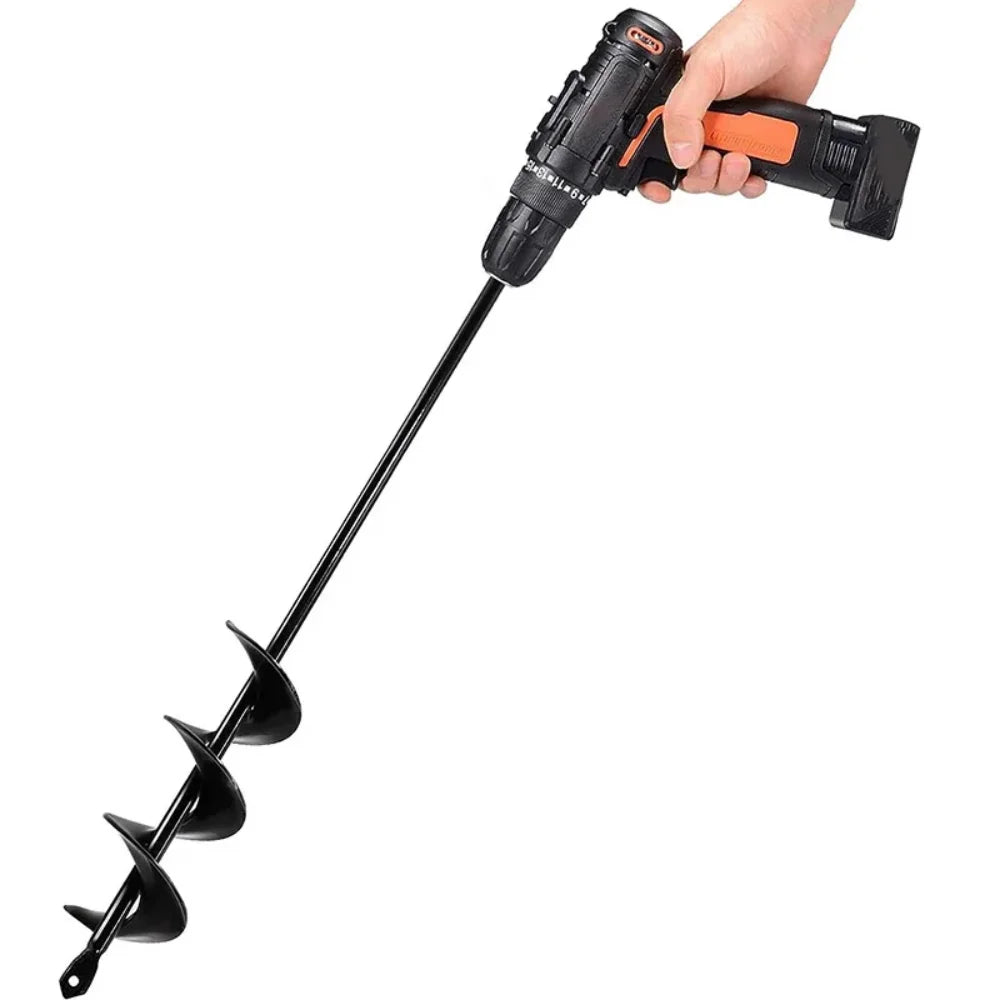 Garden Spiral Auger Drill Bit (3/8" Hex Drive) – Easy Hole Digger for Bulbs & Seedlings