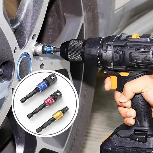 Flexible Drill Extension & Nut Driver Bit Set – Bendable Right Angle Adapter
