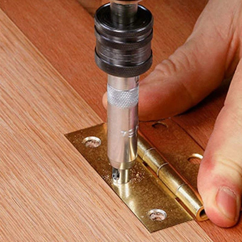 Self‑Centering Hinge Drill Bit Set – Automatic Center Pilot Hole Tool for Cabinet Doors