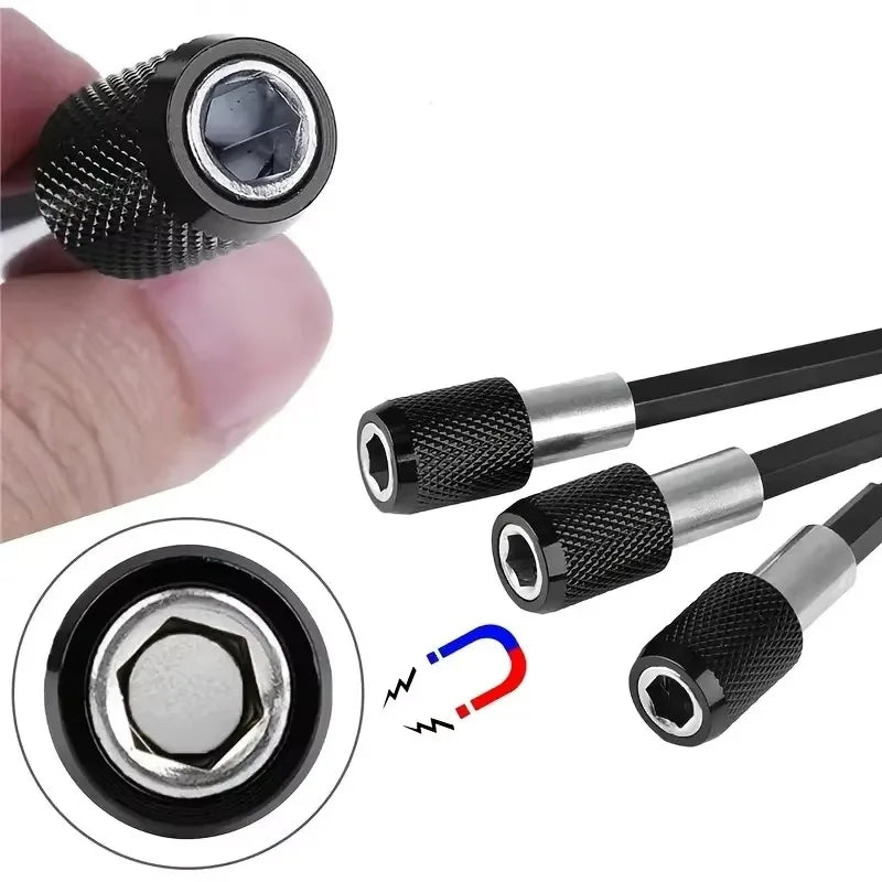Flexible Drill Extension & Nut Driver Bit Set – Bendable Right Angle Adapter