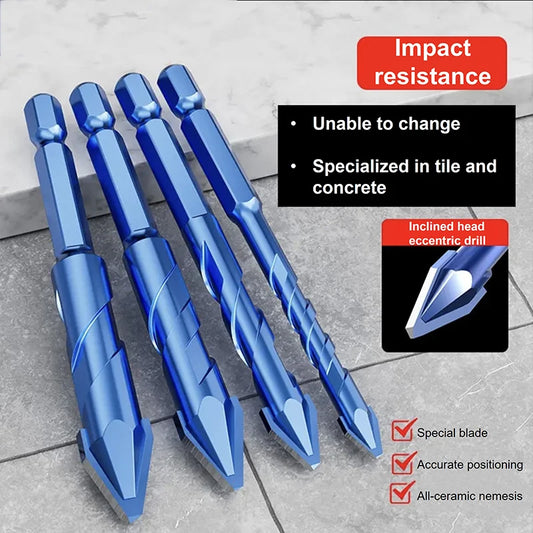High-Hardness Eccentric Drill Bits – For Tile, Glass, Metal & Wood (Singles & Multi-Pack)