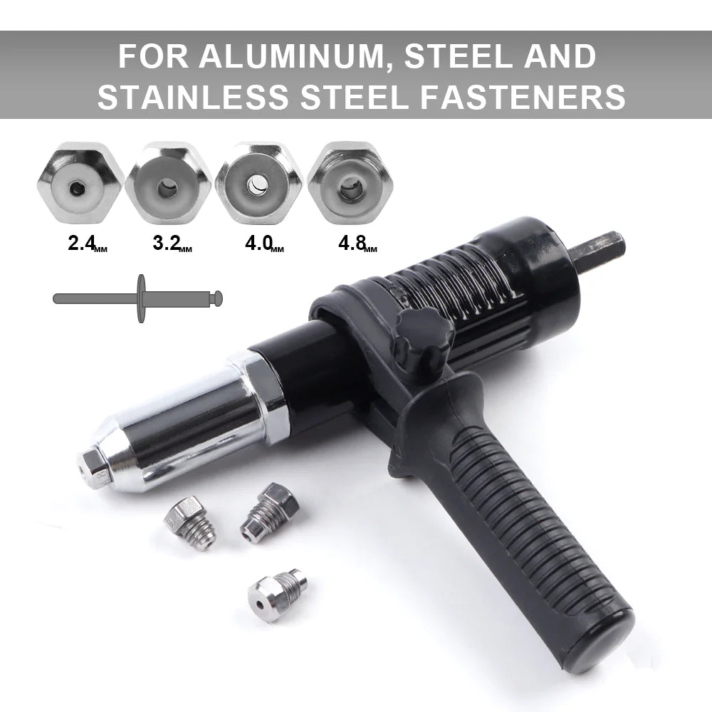 🔧 Rivet Gun Drill Adapter – Turn Your Drill into a Power Riveting Tool