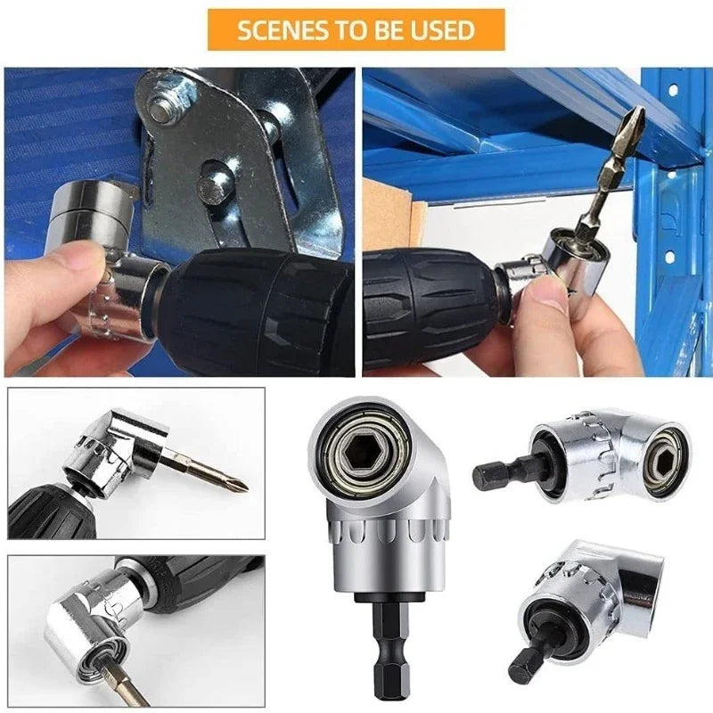 Flexible Drill Extension & Nut Driver Bit Set – Bendable Right Angle Adapter