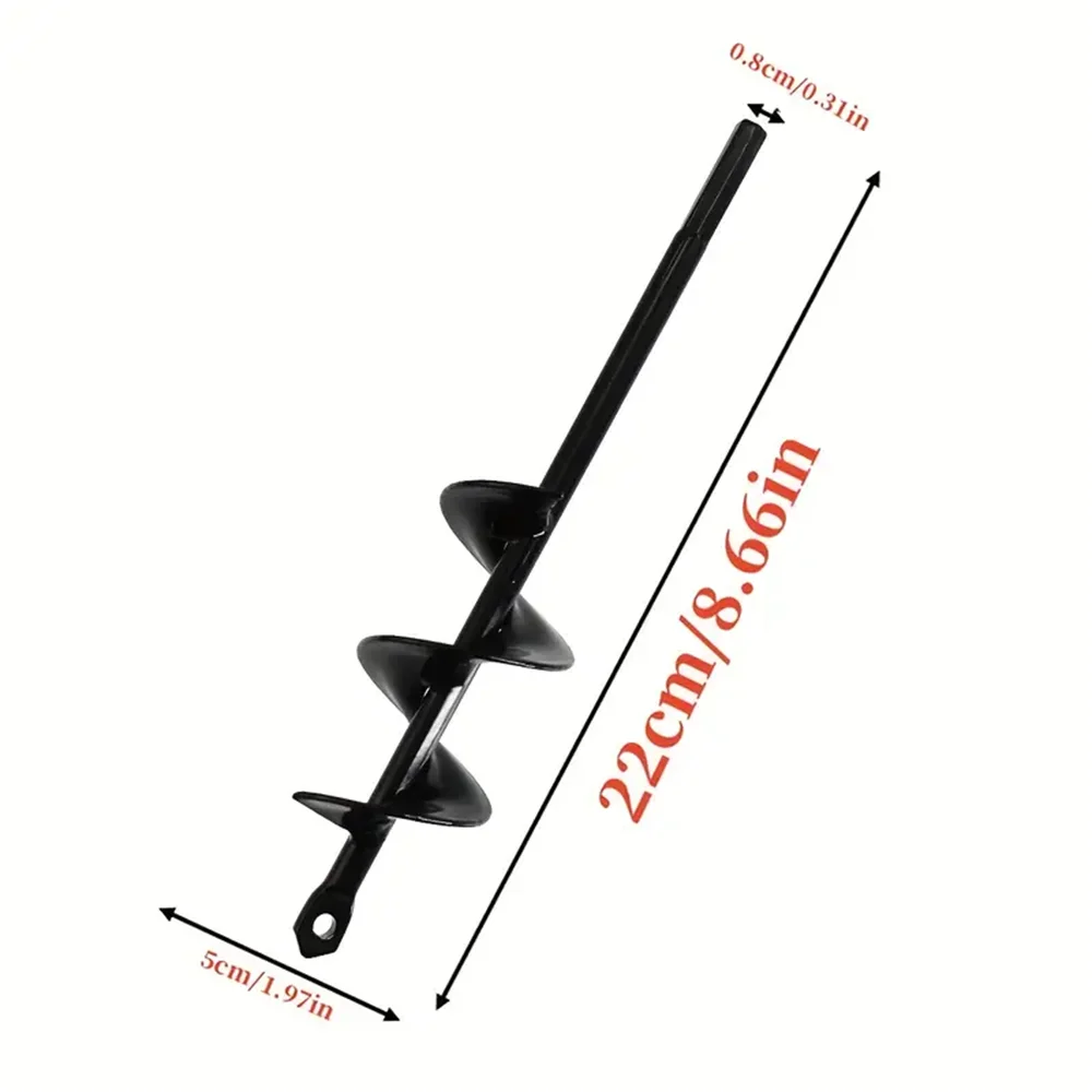Garden Spiral Auger Drill Bit (3/8" Hex Drive) – Easy Hole Digger for Bulbs & Seedlings