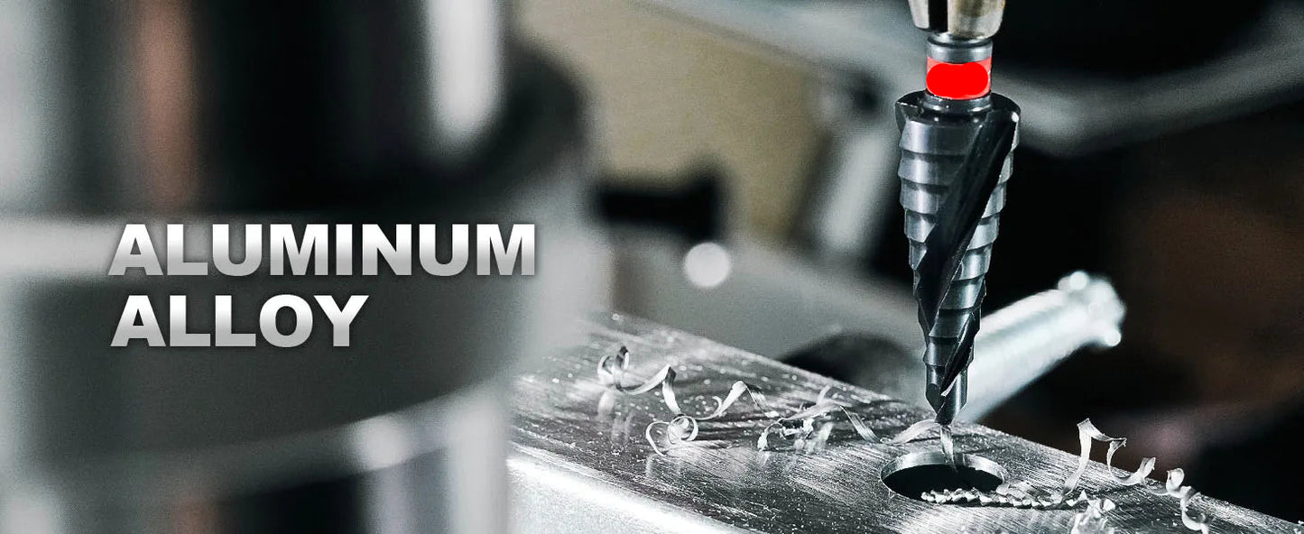 3‑Piece Spiral Step Drill Bit Set – AlTiN Coated M35 Steel (1/8"–7/8")