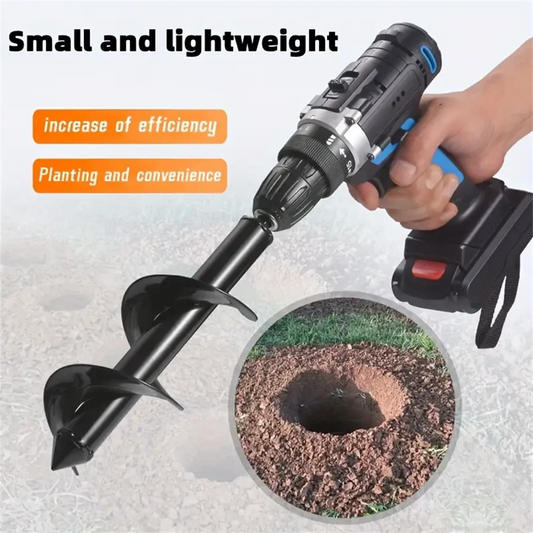 Garden Spiral Auger Drill Bit (3/8" Hex Drive) – Easy Hole Digger for Bulbs & Seedlings