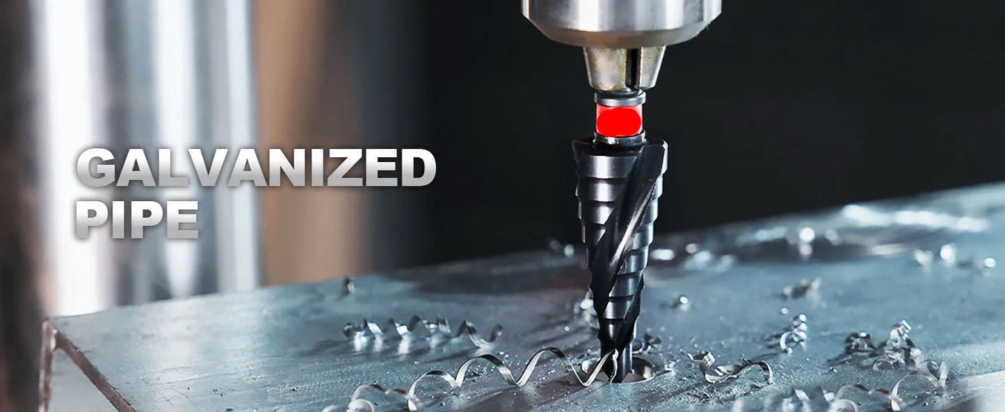3‑Piece Spiral Step Drill Bit Set – AlTiN Coated M35 Steel (1/8"–7/8")