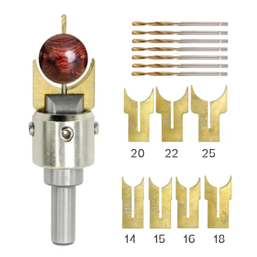 18-Piece Carbide Ball Blade Beads Drill Bit Set – 14 mm to 25 mm