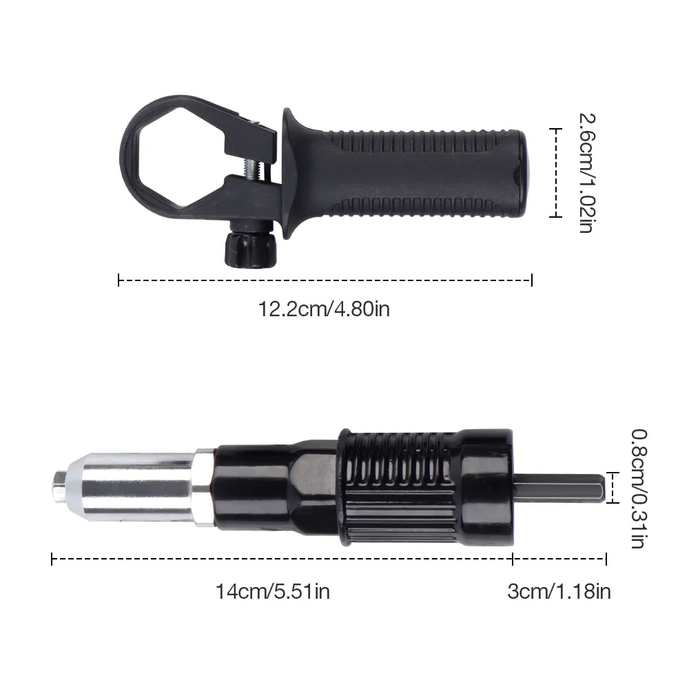 🔧 Rivet Gun Drill Adapter – Turn Your Drill into a Power Riveting Tool